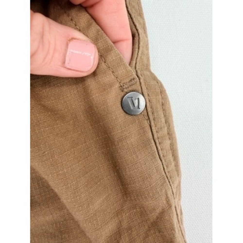 Vuori Ripstop Straight Pants Tan Drawstring Hiking Travel M - Picture 14 of 16